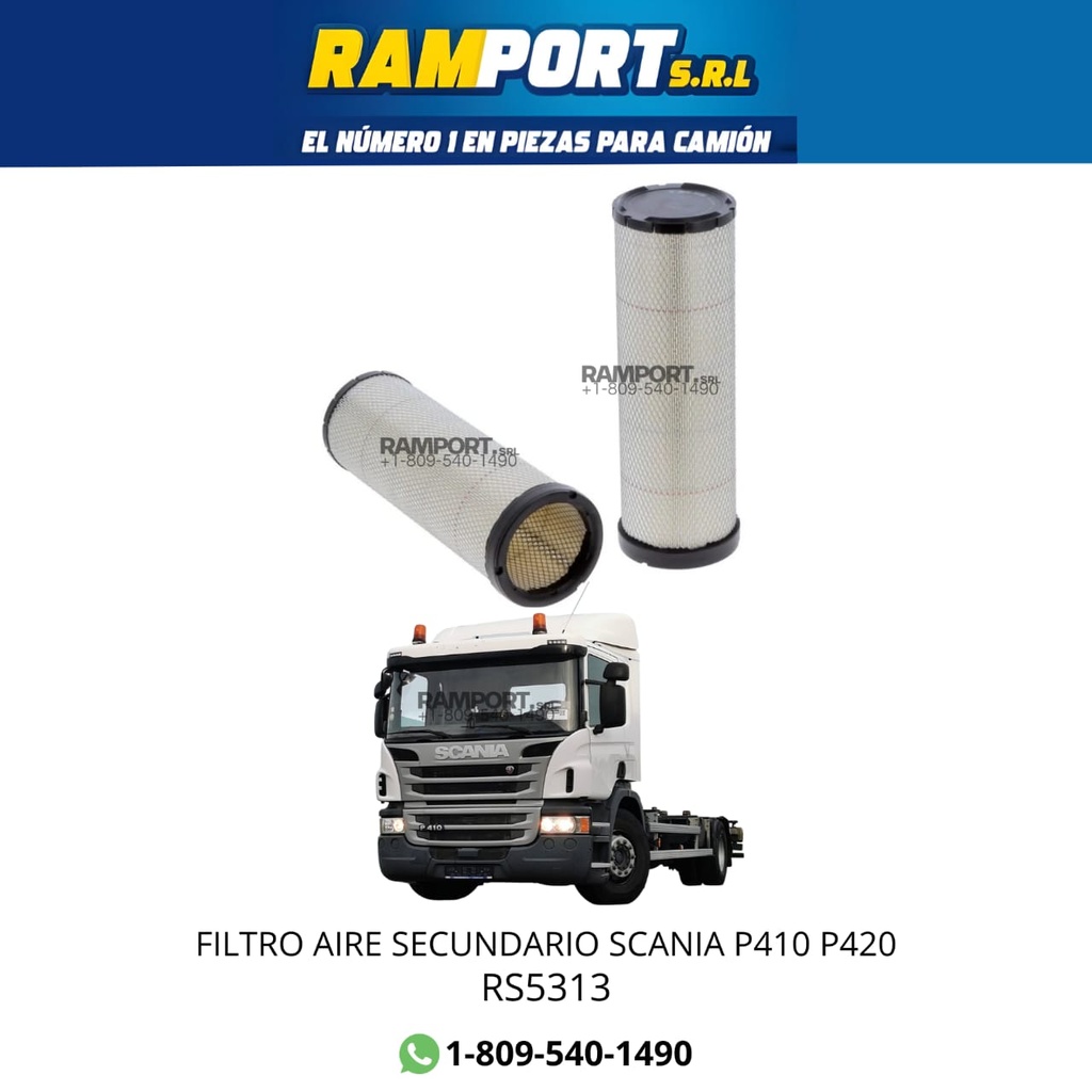 [RS5313] FILTRO AIRE SCANIA P410/P420 SECUNDARIO * 