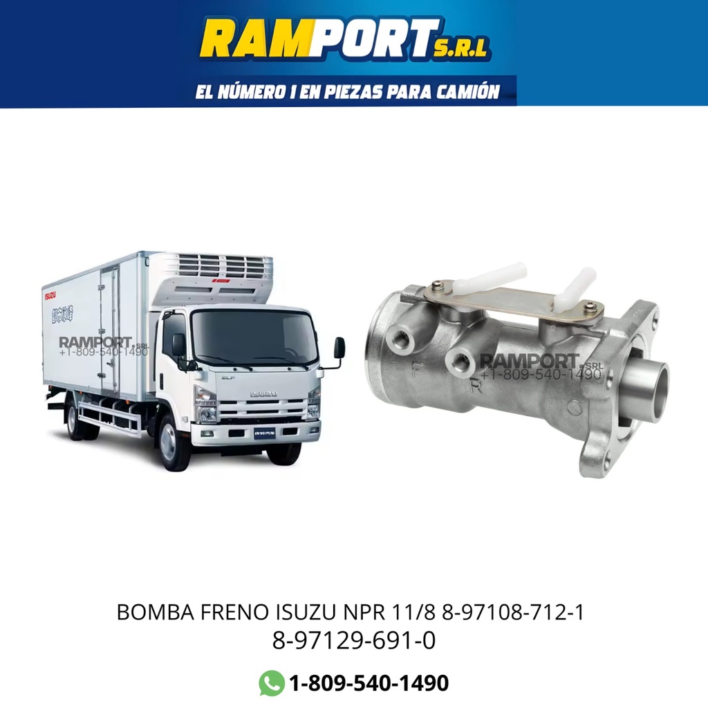 [8-97108-712-2] BOMBA FRENO ISUZU NPR 11/8 8-97108-712-1