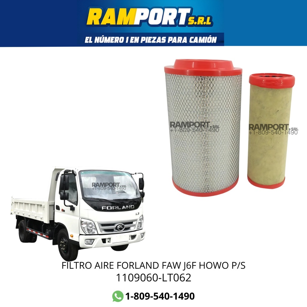 FILTRO AIRE FORLAND FAW J6F HOWO P/S