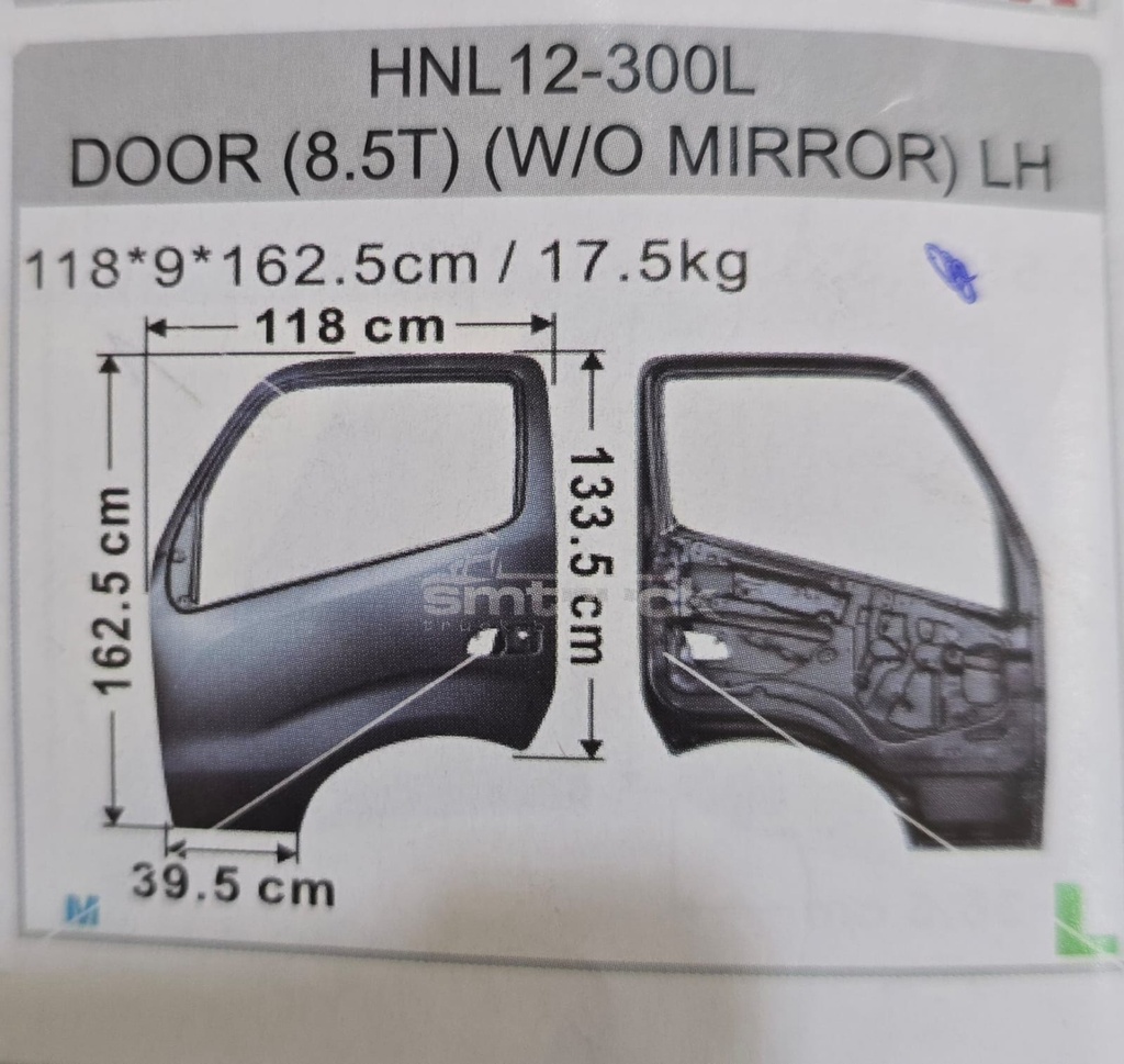 PUERTA HINO 300 S/AGUJERO LH