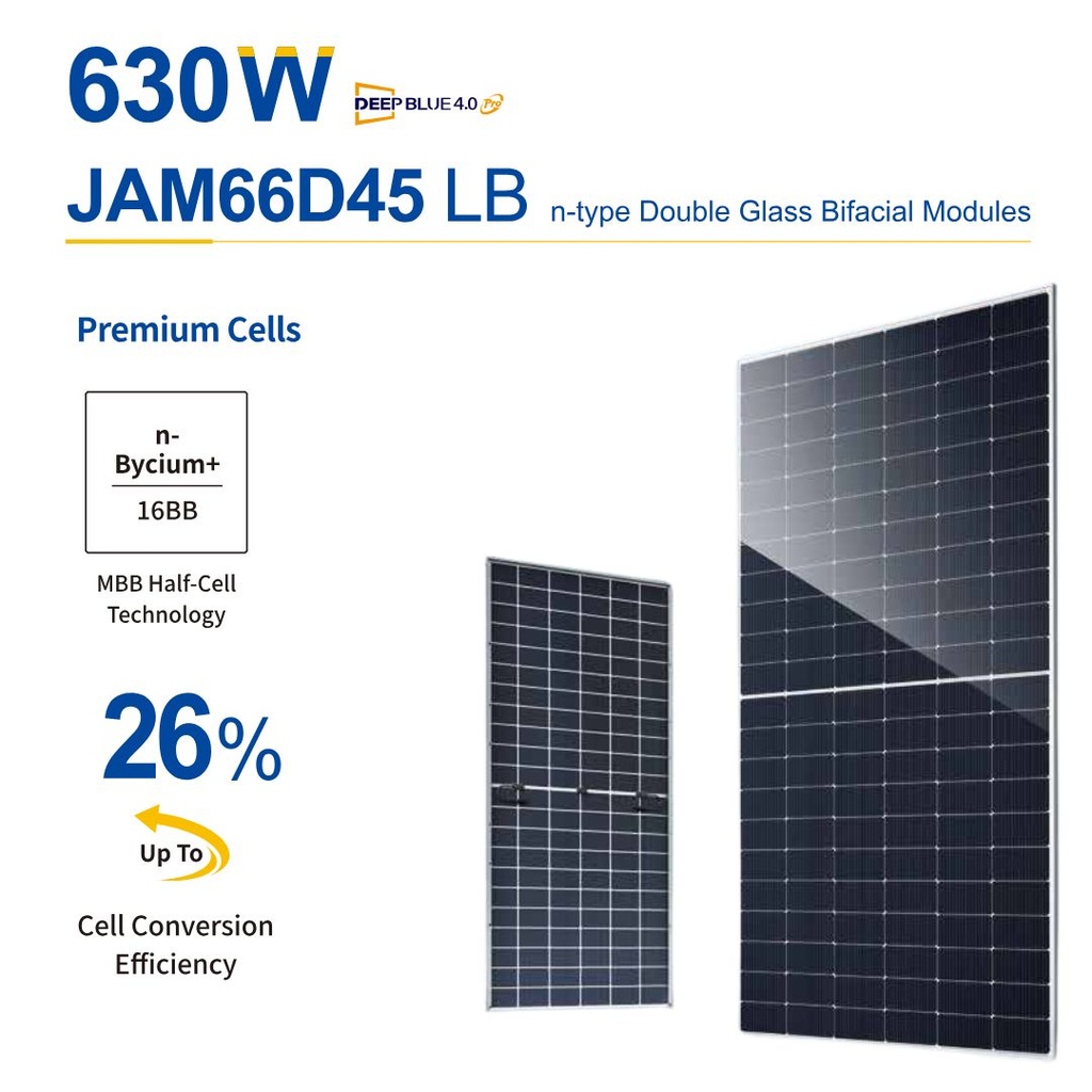 PANEL SOLAR DOBLE VIDRIO BIFACIAL LB-610