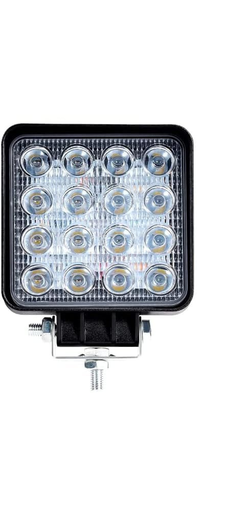 FAROL ALOGENO 12 LED CUADRADO 