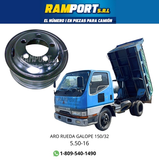 [5.50-16] ARO RUEDA MITSUBISHI CANTER 5 OLLO
