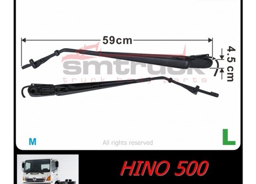 [HNM03-662L] BRAZO LIMPIA VIDRIO HINO 500 LH 10.5T