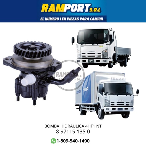 [8-97115-135-0] BOMBA DIRECCIÓN HIDRÁULICA ISUZU 4HF1