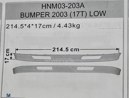 [52117-1100] BUMPER HINO 500 GH 17T 03/08 ABAJO