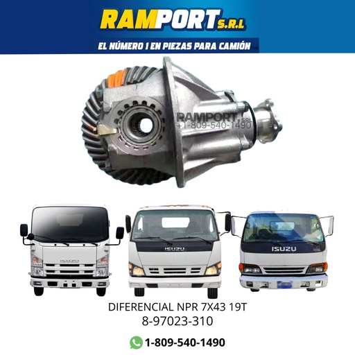 [8-97023-310-] DIFERENCIAL ISUZU NPR 7X43 19T
