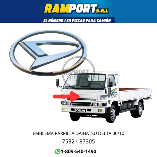 [75321-87305] EMBLEMA PARRILLA DELTA 00/10