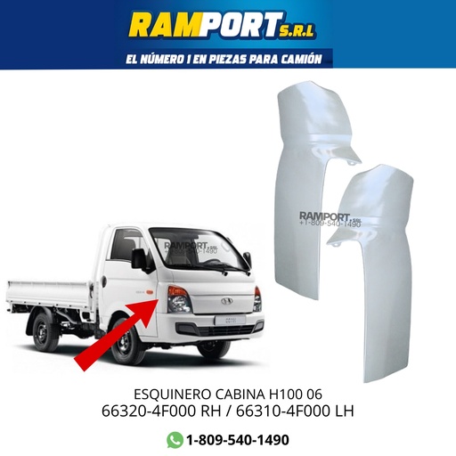 [66310-4F000] PANEL DE ESQUINA HYUNDAI H100 06/22 LH