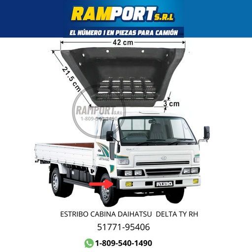 [51771-95406] ESCALÓN CABINA DELTA TY RH