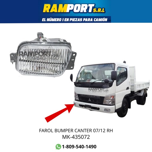 [MK-435072] FOG LAMP CANTER 07/12 RH