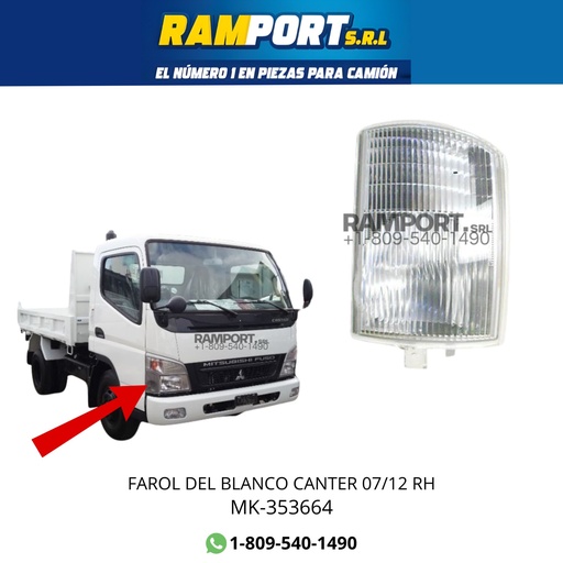 [MK-353664] FAROL DEL BLANCO CANTER 07/12 LH