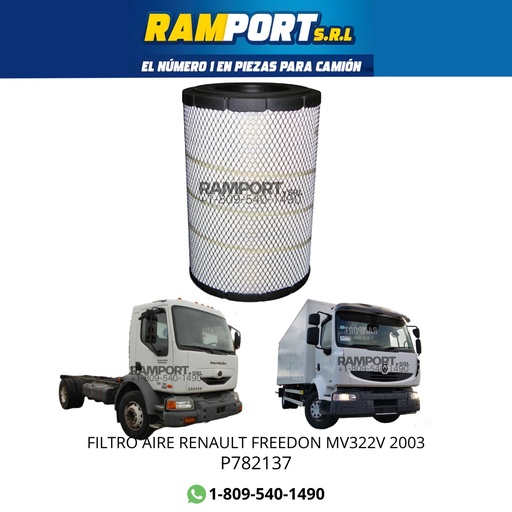 [P782137] FILTRO AIRE RENAULT FREEDON MV322V 2003 *