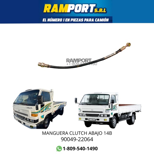 [90049-22064] MANGUERA CLUTCH ABAJO 14B