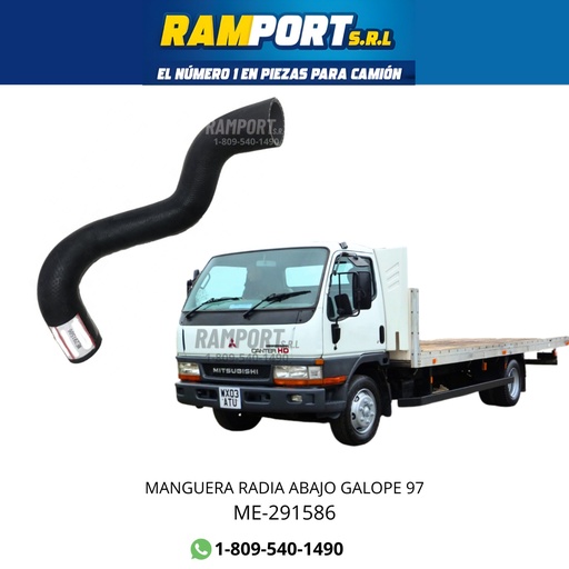 [ME-291586] MANGUERA/R ABAJO CANTER 97/06