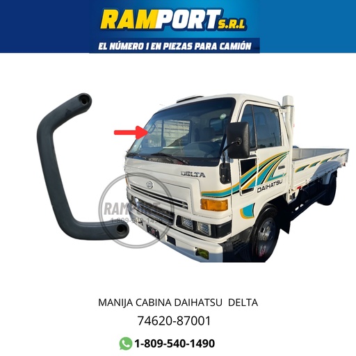[74620-87001] MANIJA CABINA DAIHATSU DELTA 2000/2010