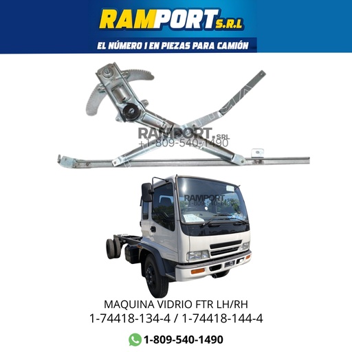 [1-74418-134-4] MAQUINA VIDRIO ISUZU FTR LH
