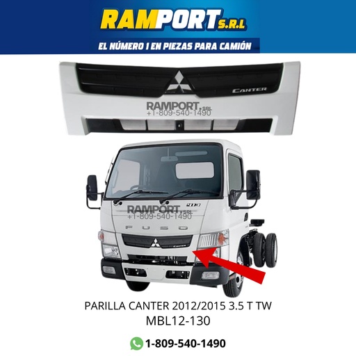 [MBL12-130      ] PARILLA CANTER 2012/2015 3.5 C/E