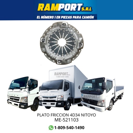 [ME-521103  ] PLATO FRICCIÓN 4D34 CANTER FUSO