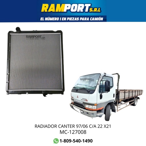 [MC-127008] RADIADOR CANTER 97/06 C/A 22 X21