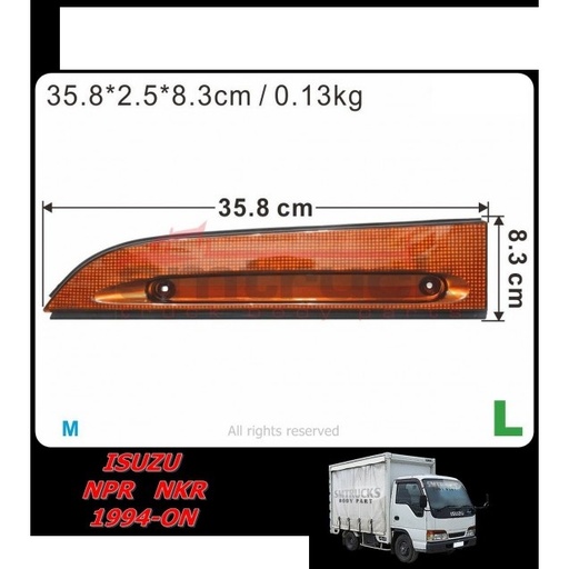 [ISL94-133AL] REFLECTOR DEL ISUZU NPR 94/03 LH NT