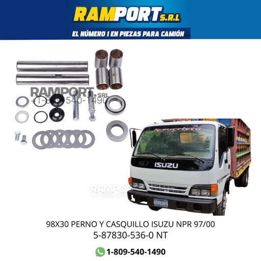 [5-87830-536-0 NT] JGO PERNO Y CASQ ISUZU NPR 97/00 MI-08 JMC