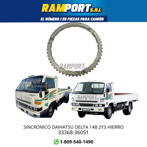 [33368-36051 NT] SINCRONICO DAIHATSU DELTA 14B 2Y3 HIERRO