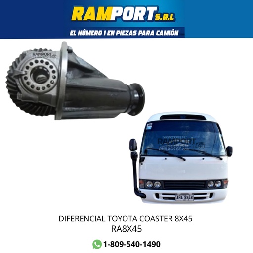 [RA8X45] DIFERENCIAL TOYOTA COASTER  8X45 