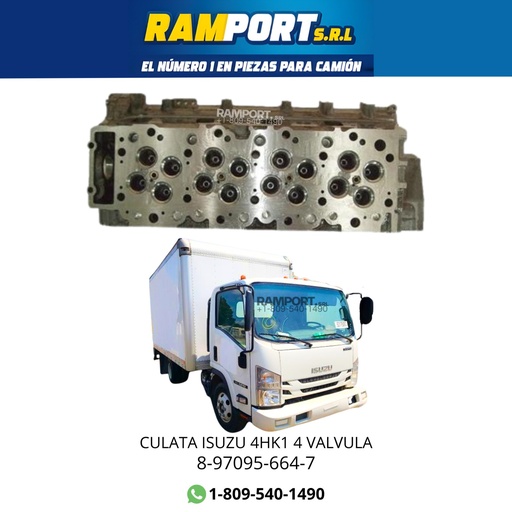 [8-97095-664-7] CULATA ISUZU 4HK1 4V VACIA