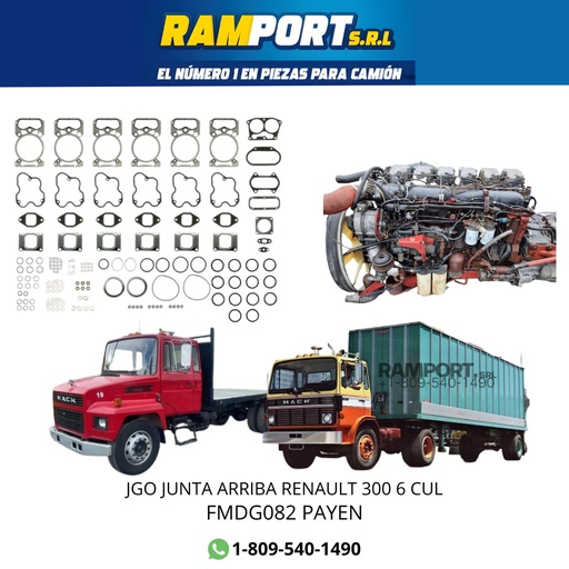 [DG082  PAYEN] JGO JUNTA ARRIBA RENAULT 300 6 CUL  *