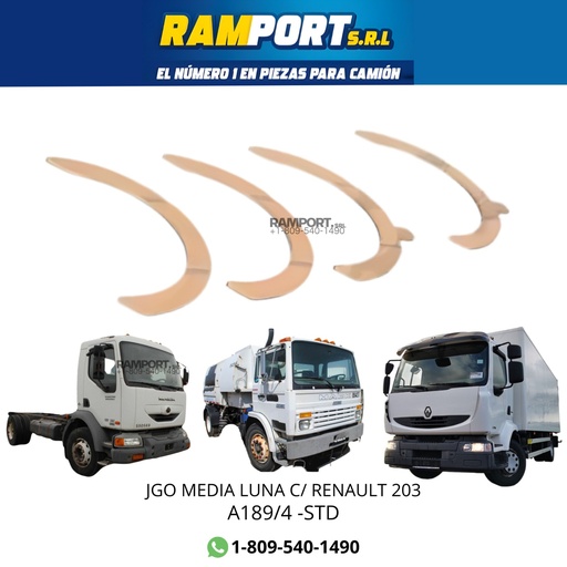 [A189/4 -STD] JGO MEDIA LUNA C/ RENAULT 203 *  