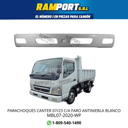 [MBL07-202O-WP] BUMPER CANTER FUSO 07/23 C/A BLANCO