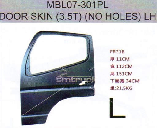 [MBL07-301PL] PAÑO P/CANTER 07/23 C/E 3.5T LH