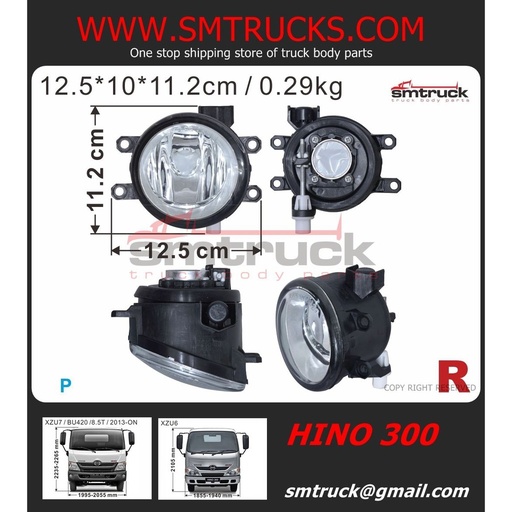 [212-2093R] FOG LAMP HINO 300 C/A 8.5T RH