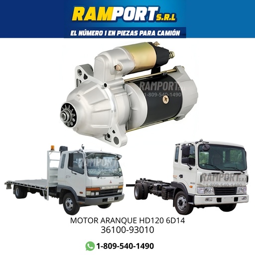 [36100-93010] MT ARRANQUE HYUNDAI HD120 6D14