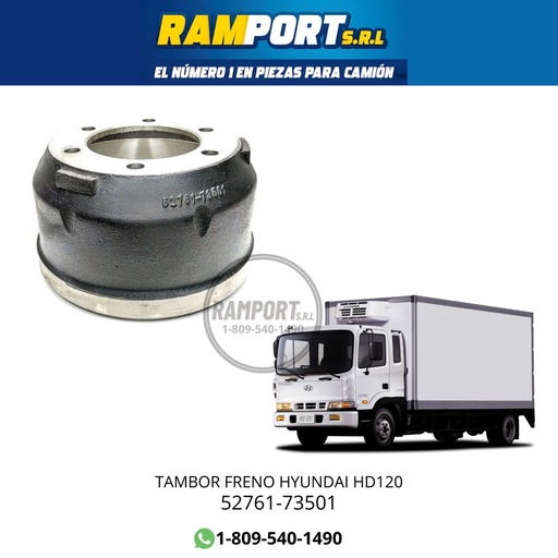 [52761-73501] TAMBOR FRENO TRAS HD120 6 OLLO