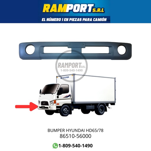 [86510-56000] BUMPER HYUNDAI HD65/78 C/A