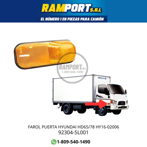 [92304-5H001] FAROL LATERAL  HYUNDAI HD65/78  RH