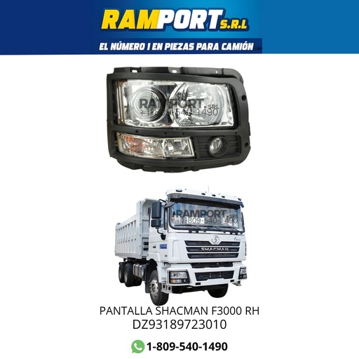 [DZ93189723010] PANTALLA SHACMAN F3000 RH -5 