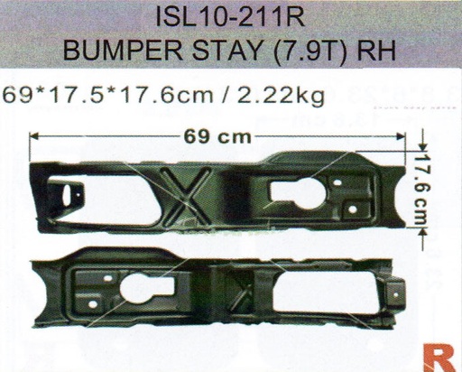 [ISL10-211L] PATA BUMPER ISUZU NPR LH